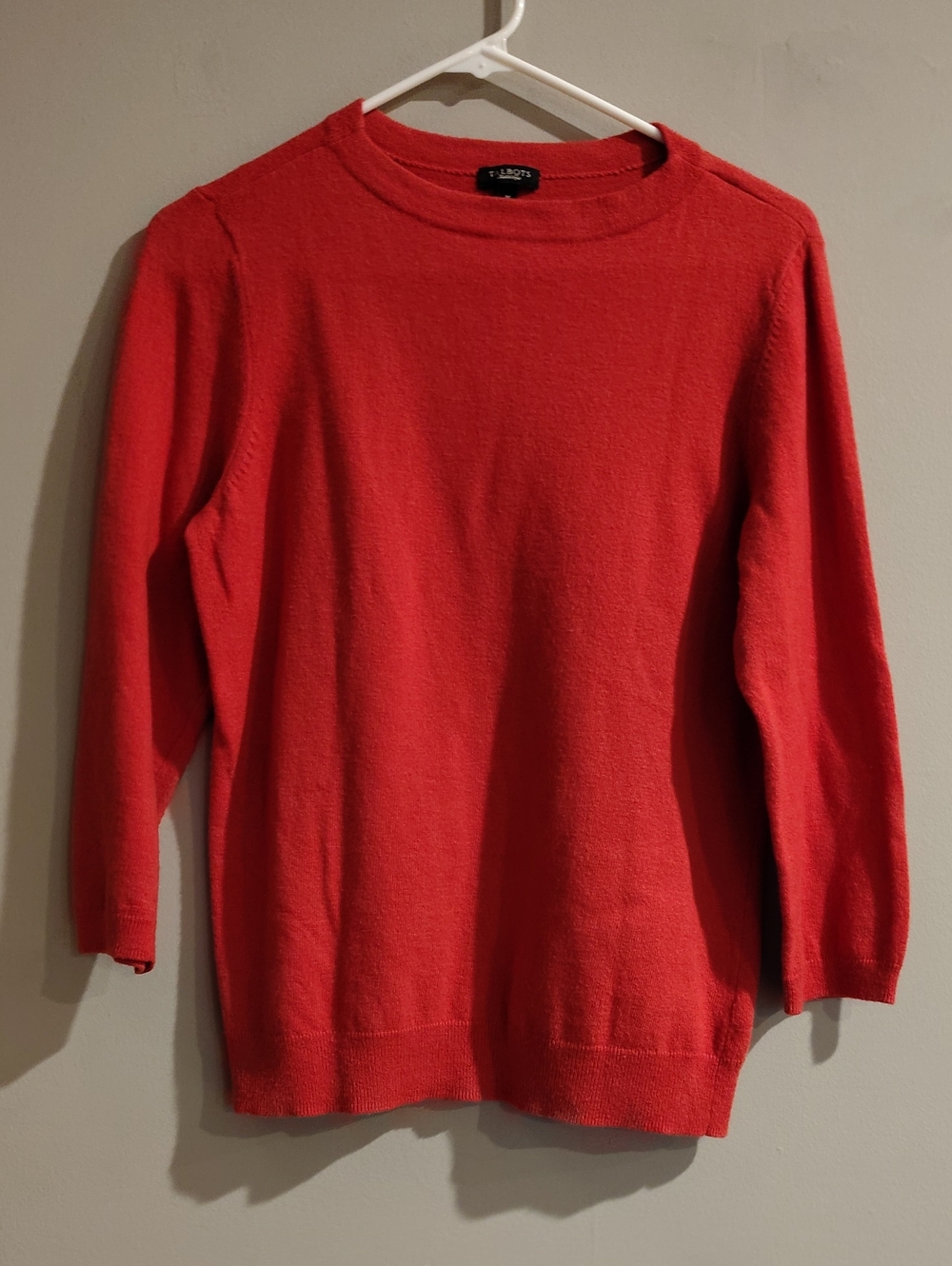 Talbots Women's Medium Burnt Orange Wool Blend  Crewneck Sweater